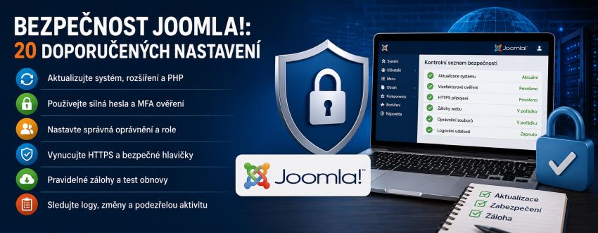 Bezpečnost Joomla!: 20 doporučených nastavení