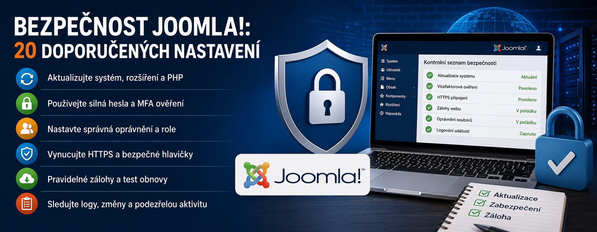 Bezpečnost Joomla!: 20 doporučených nastavení