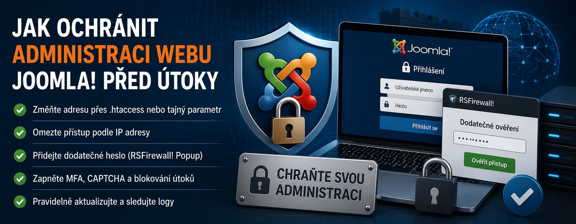 Jak ochránit administraci webu Joomla! před útoky