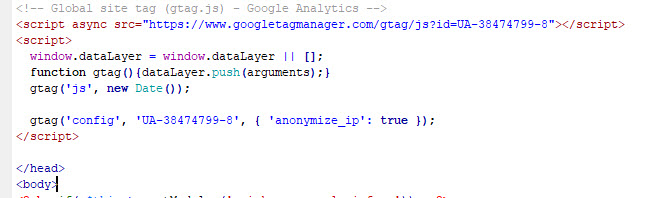google analytics anonymized script