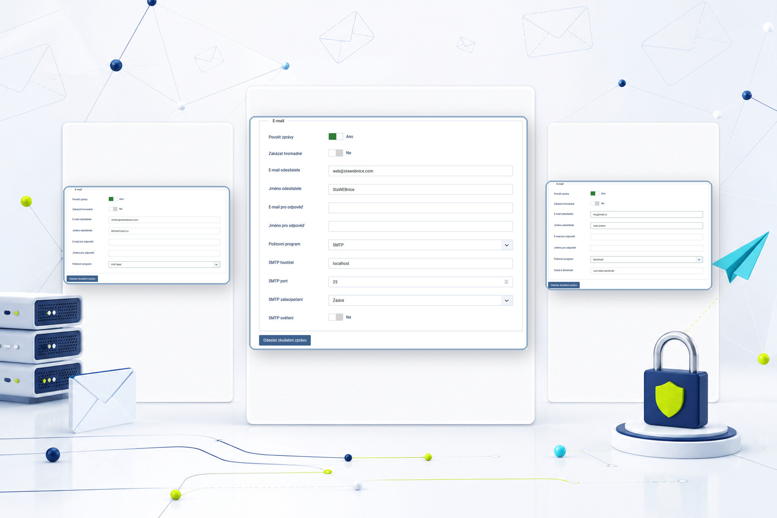 Jak nastavit odesílání e-mailů na webu Joomla