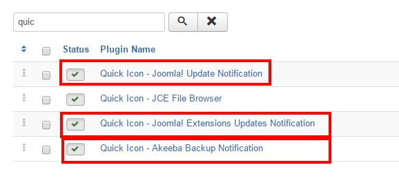 quick joomla notification