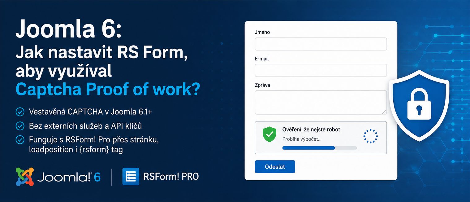 Jak nastavit RSForm! Pro, aby využíval CAPTCHA Proof of Work