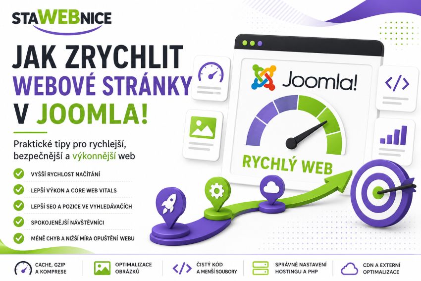 Jak zrychlit webové stránky v Joomla!