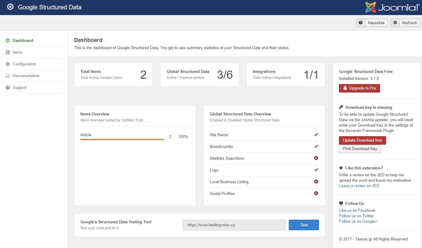 google structured data control panel1