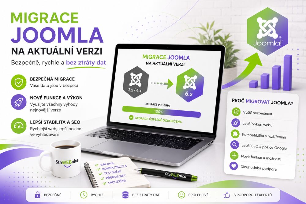 Migrace Joomla! 3, 4 a 5 na aktuální verzi Joomla!