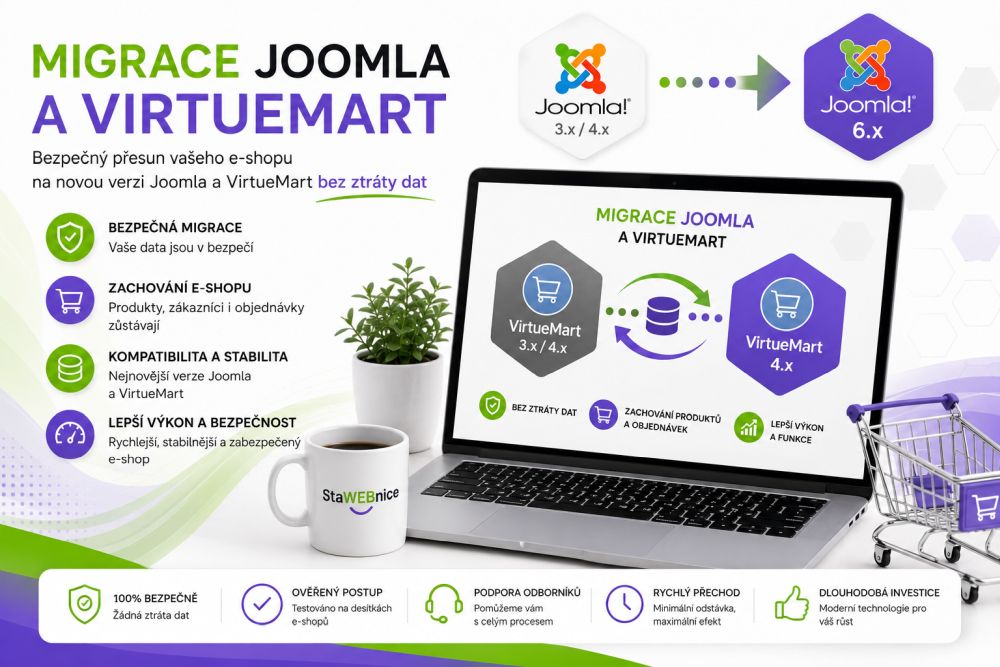 Migrace Joomla! a e-shopu VirtueMart