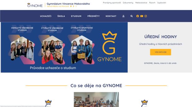 Náhled webových stránek GYNOME
