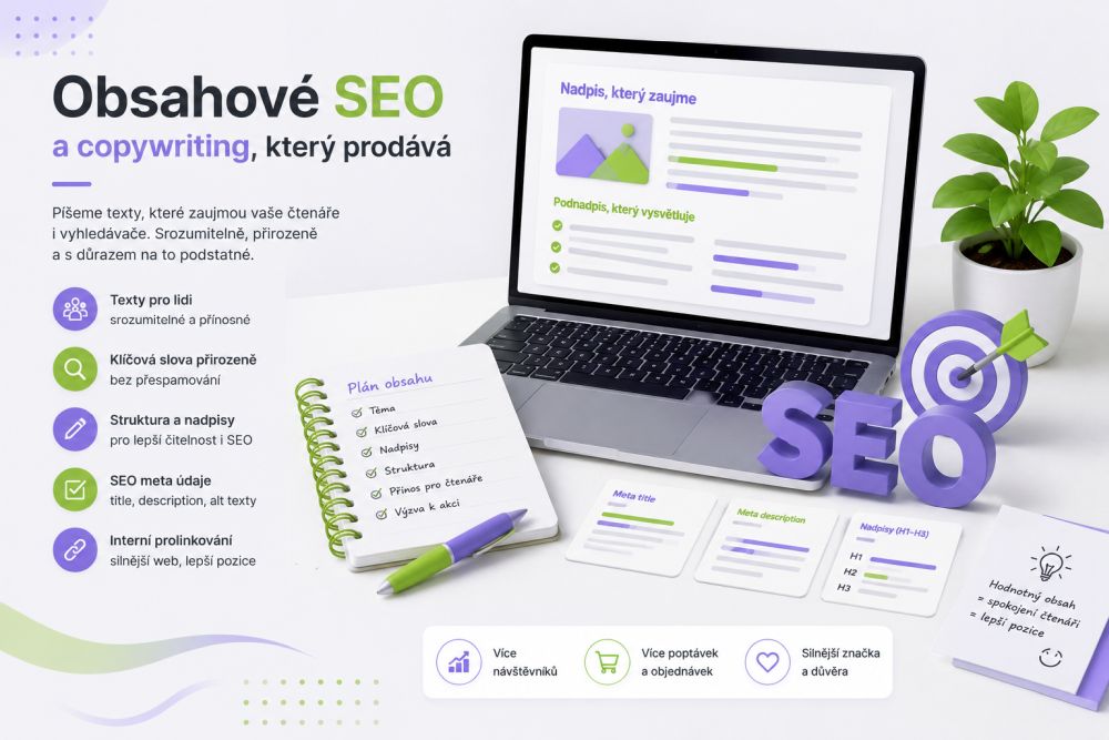 Obsahové SEO a copywriting pro webové stránky