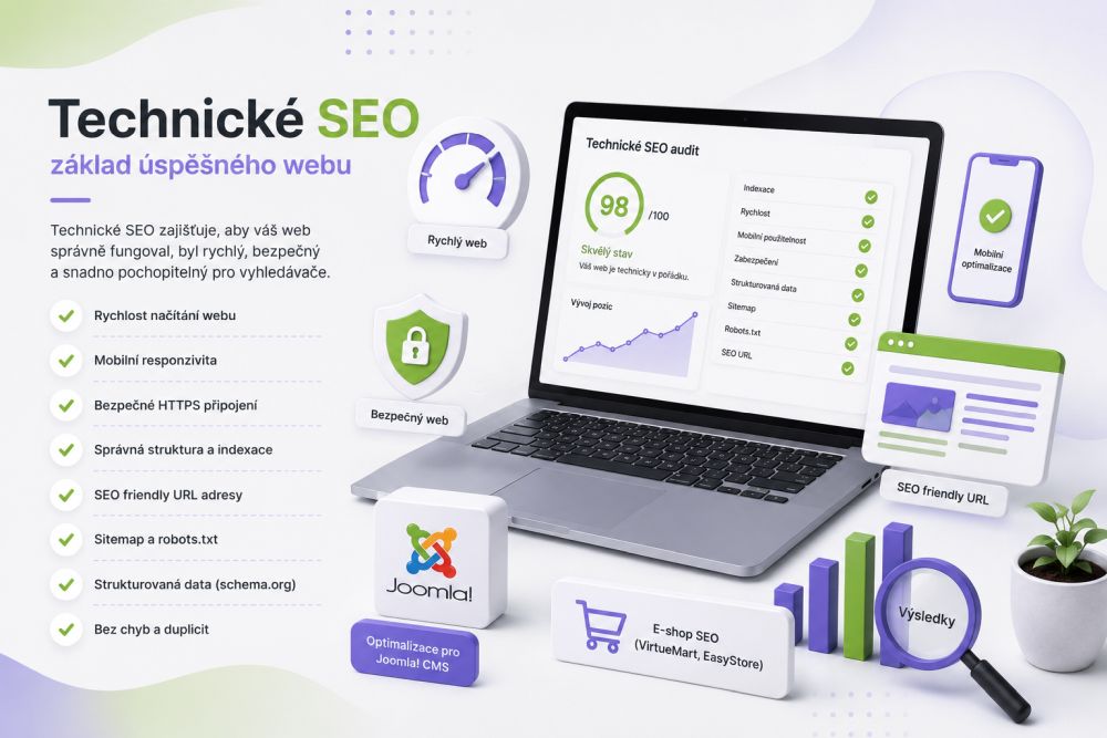 Technické SEO pro Joomla web a e-shop