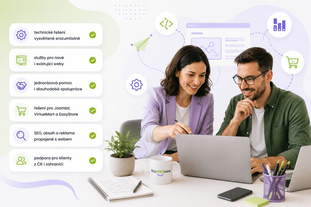 Technické a marketingové služby pro webové stránky a e-shopy