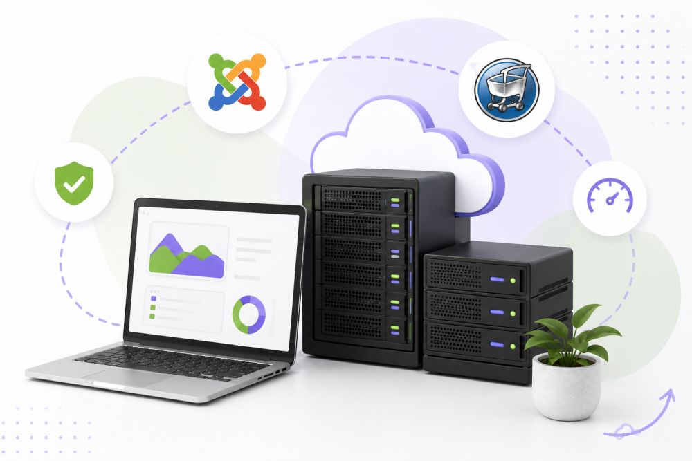 Výkonný webhosting pro Joomla weby, aplikace a e-shopy